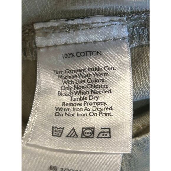 Eddie Bauer Womens Ripstop Light Khaki Cargo Adjustable Snap Cuffs Size 10 (8982 - Picture 8 of 8